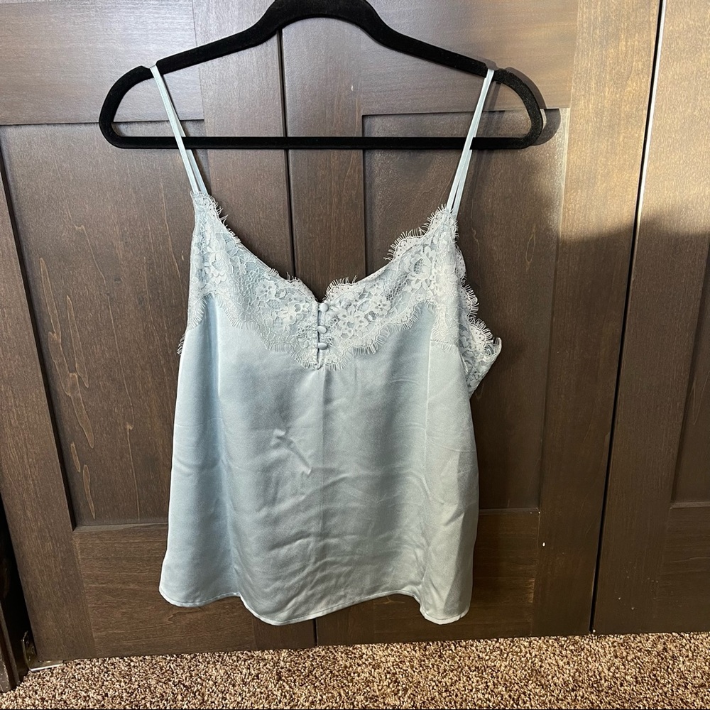 Abercrombie Light Blue Satin Cami
